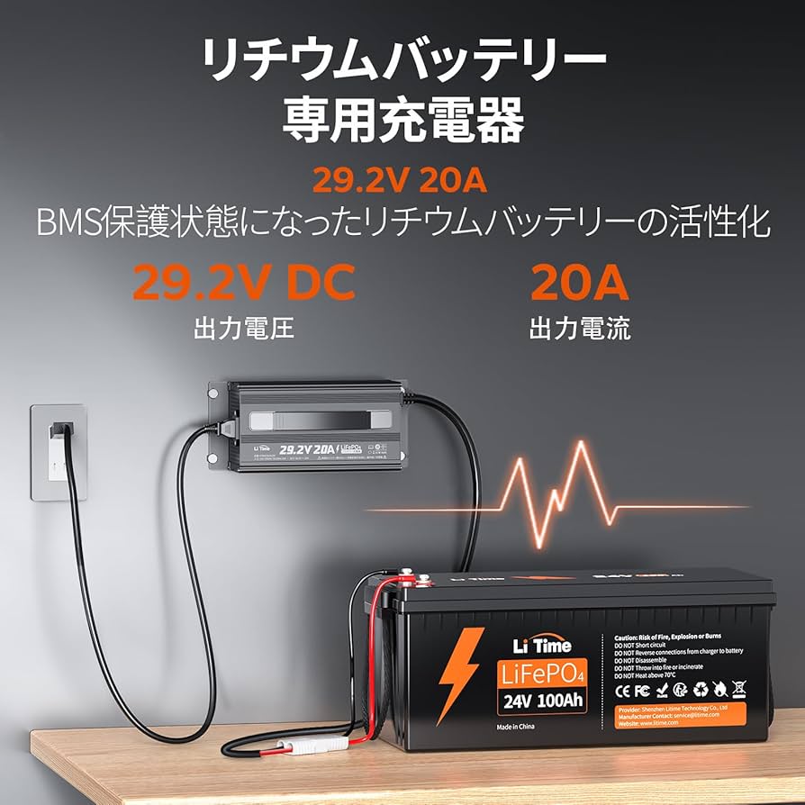 ダンロップ Li-ion 20 バッテリー 充電器 LVYUAN 14.6V 20Aリン酸鉄リチウムイオンバッテリー充電器